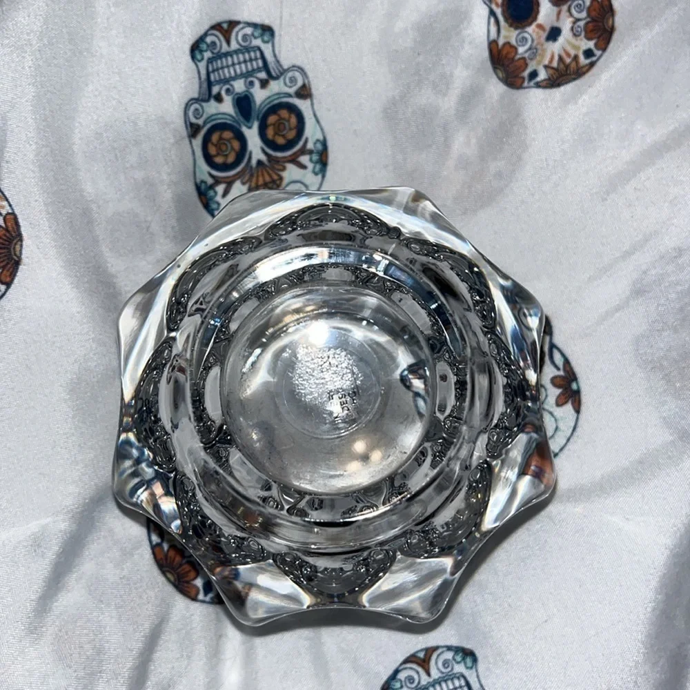 dansk intl design glass votive tealight candle holder objet d'art denmark scandi